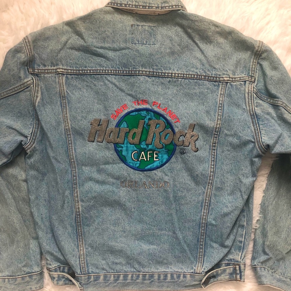 90s VINTAGE HARD ROCK CAFE ORLANDO DENIM JACKET